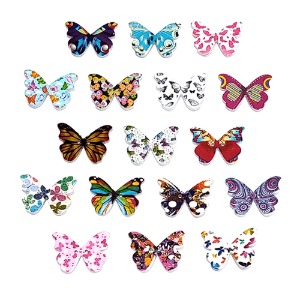 패턴 나비 단추(10개)