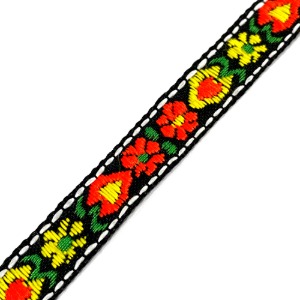 스티치 꽃 자수리본(10mm-90cm)
