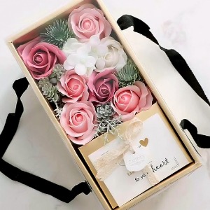 비누꽃 장미 선물 상자