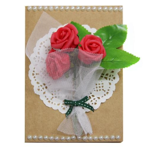 장미 레이스 꽃다발 카드 만들기