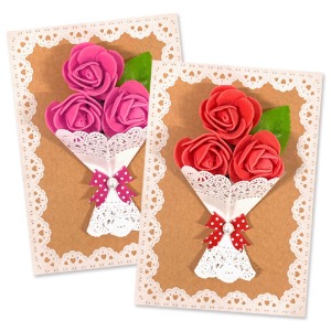 new 장미 꽃다발 카드 만들기